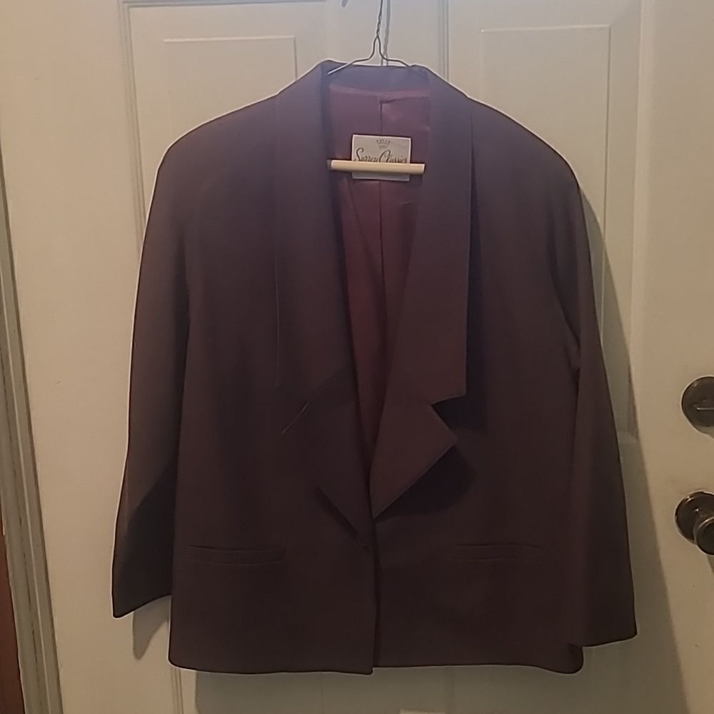 Ladies Size 14 Brown Wool Suit Jacket by Surrey Classics